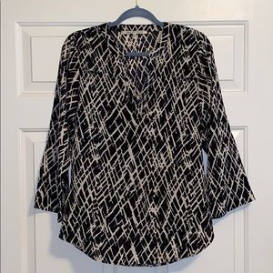 Black and white blouse